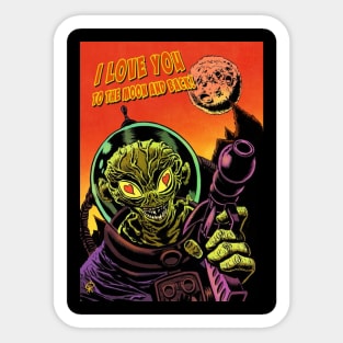 Sci-Fi Valentine card Sticker